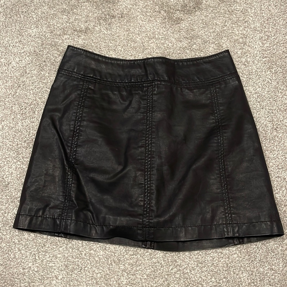Free People leather mini skirt, worn once!!!